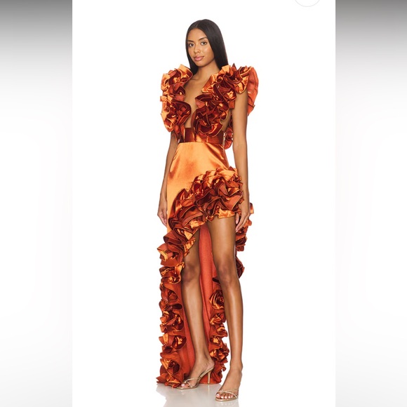 Bronx and Banco x REVOLVE Aurora Gown in Copper in size XS. - Picture 4 of 6